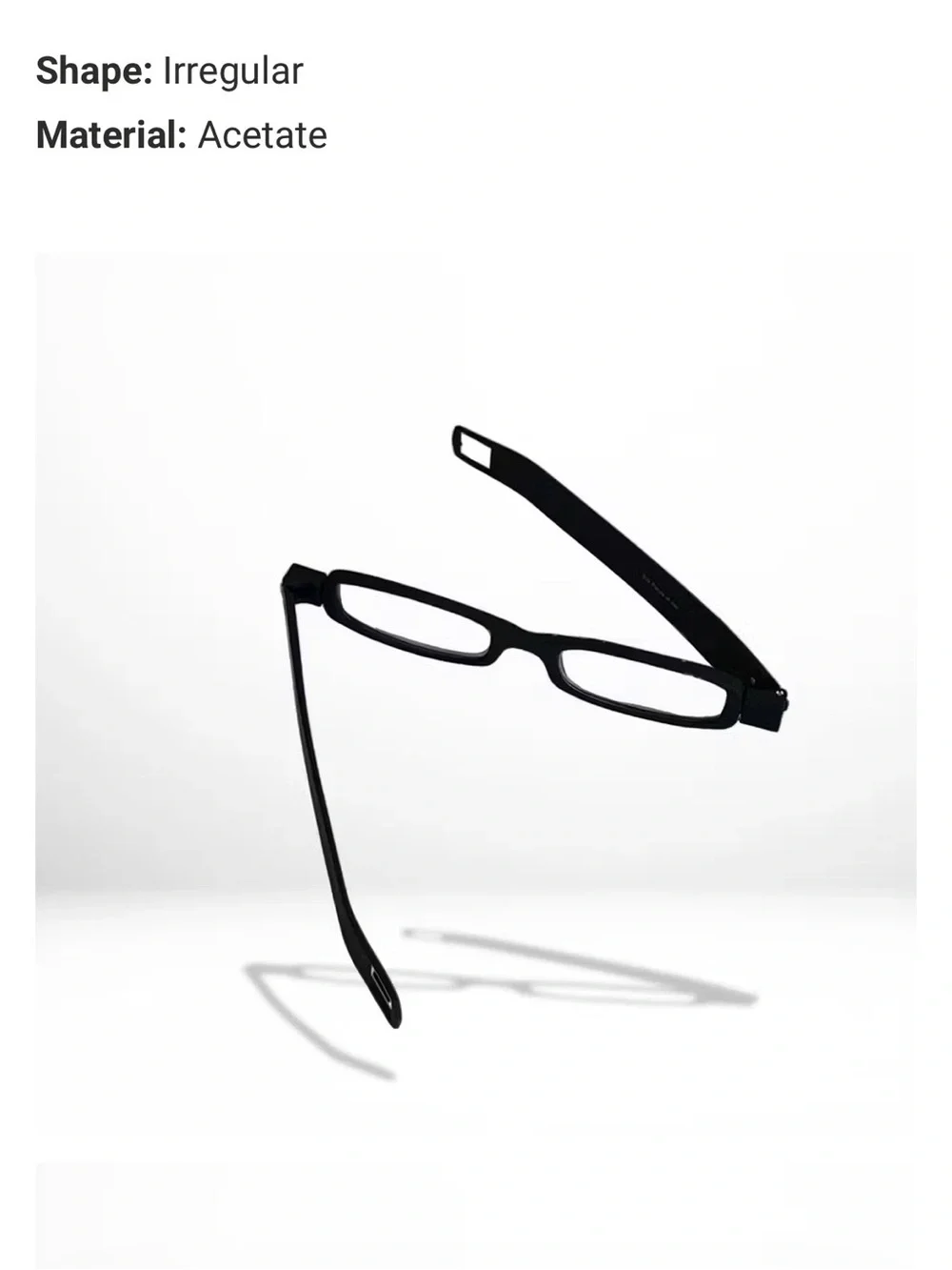 Sleek Black Smart Reading Glasses with Integrated Temples 2.50